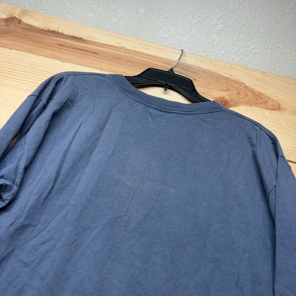 Vintage Yaga Shirt Mens Large Blue Long Sleeve Stussy Surf USA Made - Picture 12 of 13